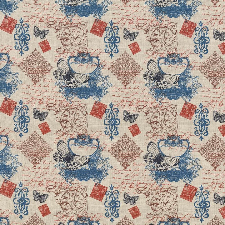 La Mariposa Turquoise by Kasmir Designer Fabric 5065 70% Cotton
30% Linen
 USA 15,000 Wyzenbeek Double Rubs </p><p>Repeat: Horizontal: 13 4/8 inches and Vertical: 13 4/8 inches 54 - Swanky Fabrics -