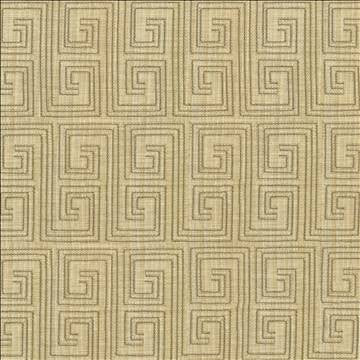 Labyrinth Dune by Kasmir Designer Fabric 1443 65% Cotton 35% Polyester Embroidery Contents 100% Rayon INDIA 3,000 Wyzenbeek Double Rubs H: 3 2/8 inches, V: 6 1/8 inches 54 - 55 - Swanky Fabrics - Kasmir