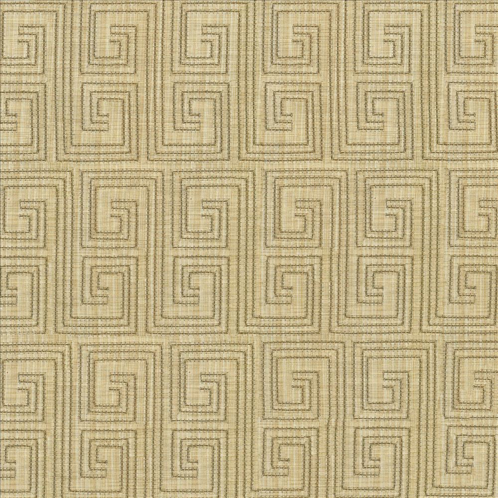 Labyrinth Dune  by Kasmir Designer Fabric 1443 65% Cotton
35% Polyester
Embroidery
100% Rayon
 INDIA 3,000 Wyzenbeek Double Rubs Horizontal: 3 2/8 inches and Vertical: 6 1/8 inches 52  - Swanky Fabrics -