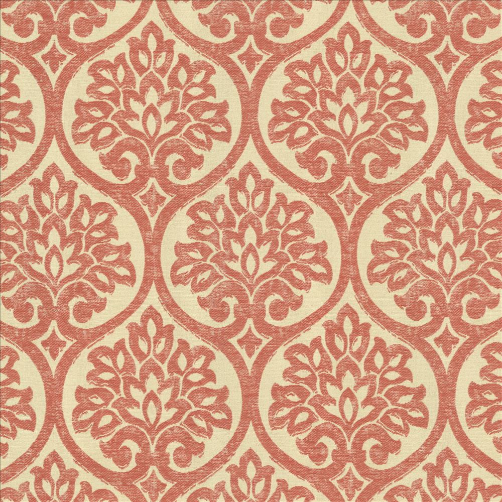 Lali Coral  by Kasmir Designer Fabric 5155 61% Cotton
39% Polyester
 TURKEY 50,000 Wyzenbeek Double Rubs Horizontal: 7 inches and Vertical: 9 6/8 inches 54  - Swanky Fabrics -