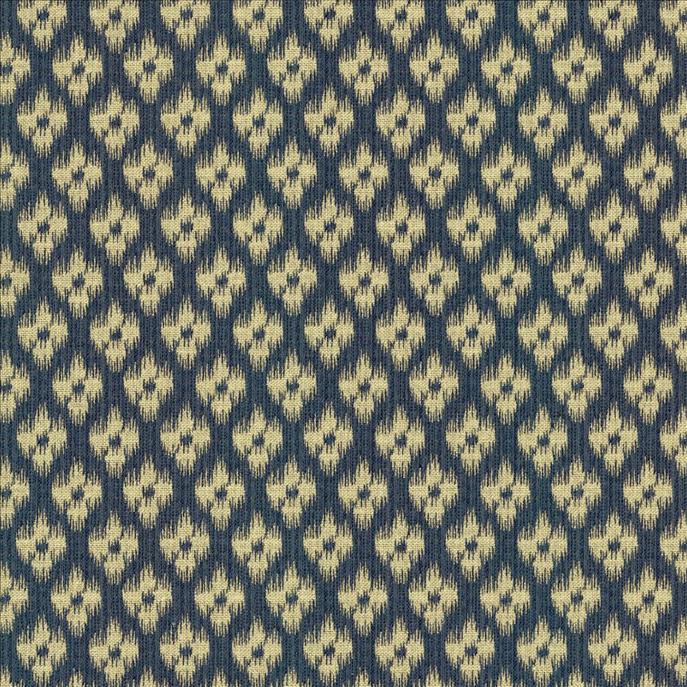Lanka Ikat Indigo by Kasmir Designer Fabric 5125 58% Cotton 42% Polyester TURKEY 35,000 Wyzenbeek Double Rubs Horizontal: 1 6/8 inches and Vertical: 3 inches 54 - Swanky Fabrics -