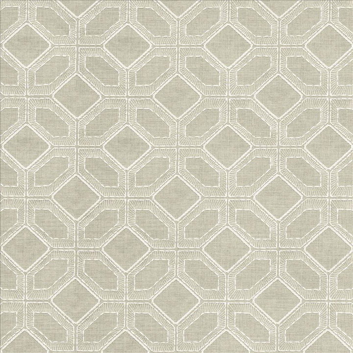 Latticework Stone by Kasmir Designer Fabric 1450 47% Cotton
39% Polyester
14% Rayon
 INDIA 15,000 Wyzenbeek Double Rubs </p><p>Repeat: Horizontal: 6 4/8 inches and Vertical: 6 inches 53 - Swanky Fabrics -