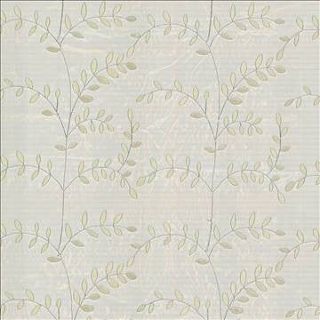 Laurel Silver Sage by Kasmir Designer Fabric 5077 100% Polyester Embroidery Contents 100% Polyester CHINA Not Tested H: 17 inches, V: 23 inches 116 - Swanky Fabrics - Kasmir