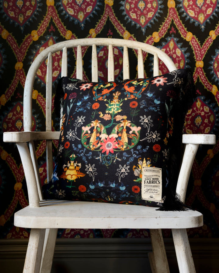 Transylvania Folk linen pillow by Mind the Gap (LC40001), view 4