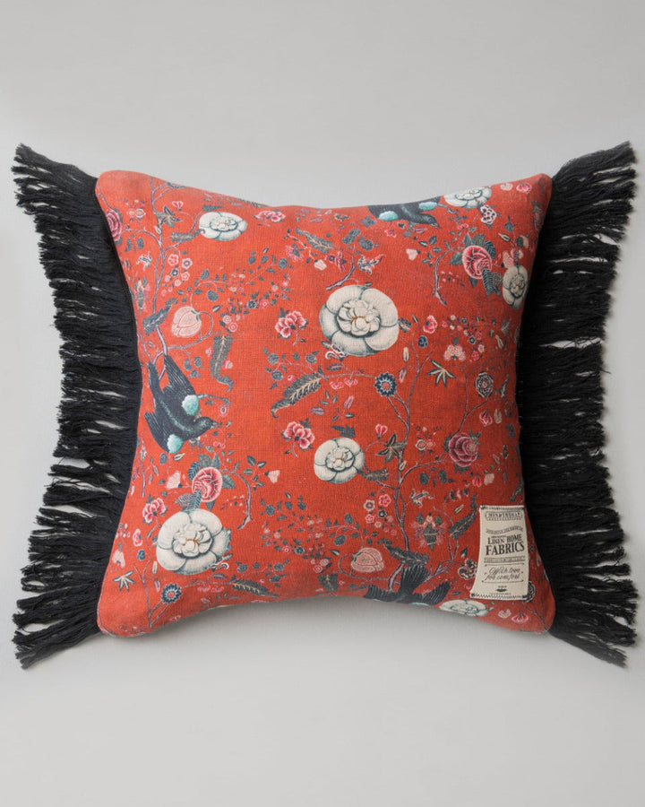 Black Bird linen pillow by Mind the Gap (LC40003), front