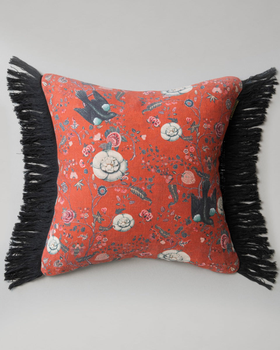 Black Bird linen pillow by Mind the Gap (LC40003), view 2