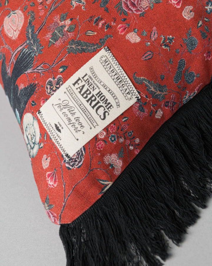 Black Bird linen pillow by Mind the Gap (LC40003), view 3