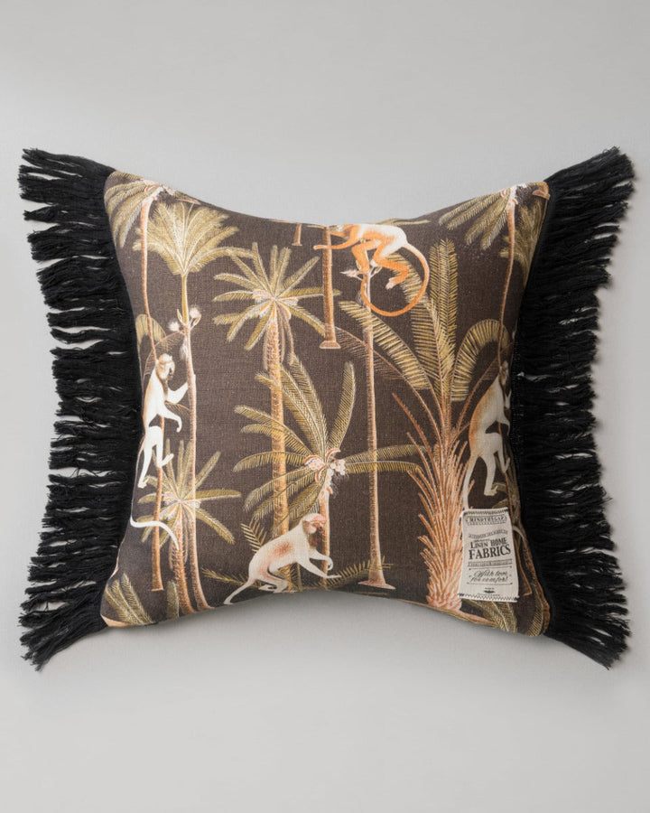 Barbados Anthracite linen pillow by Mind the Gap (LC40006), front