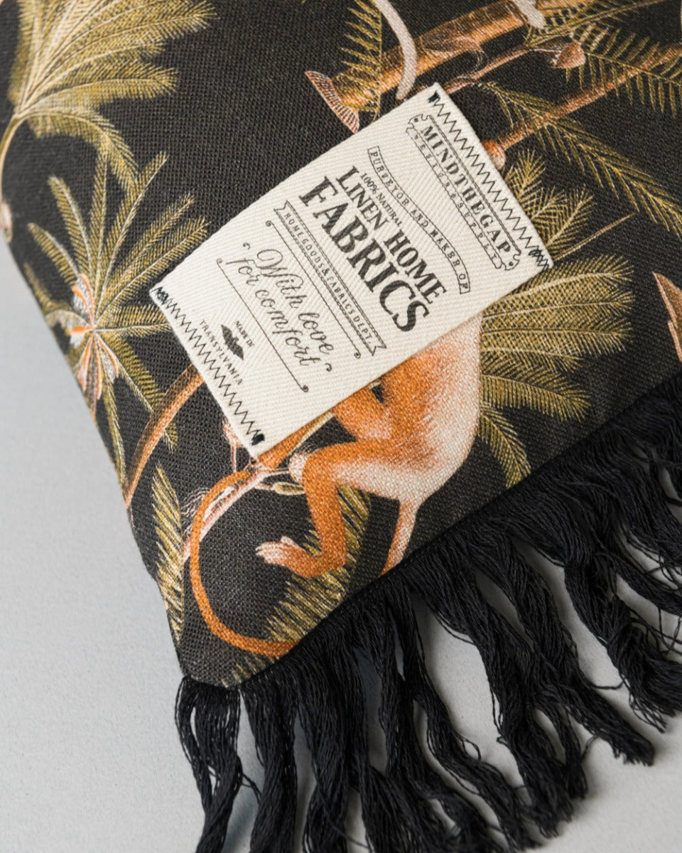 Barbados Anthracite linen pillow by Mind the Gap (LC40006), view 3