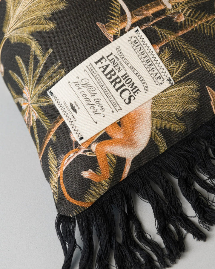 Barbados Anthracite linen pillow by Mind the Gap (LC40006), view 3