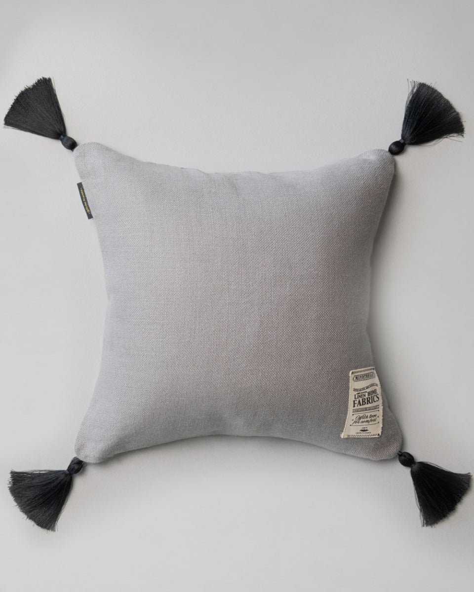Frost Grey linen pillow by Mind the Gap (LC40008), front