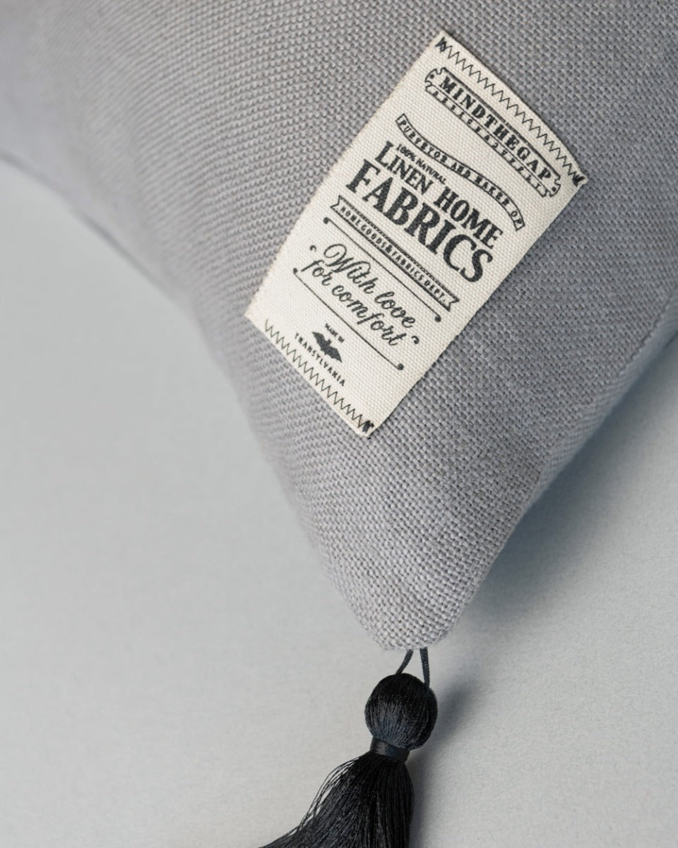 Frost Grey linen pillow by Mind the Gap (LC40008), view 3