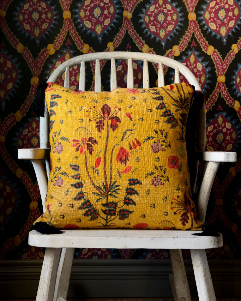 Gypsy Ochre Anthracite pillow by Mind the Gap (LC40009), view 5
