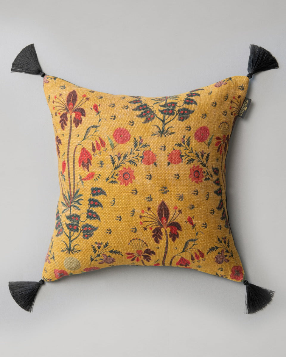 Gypsy Ochre Anthracite pillow by Mind the Gap (LC40009), front