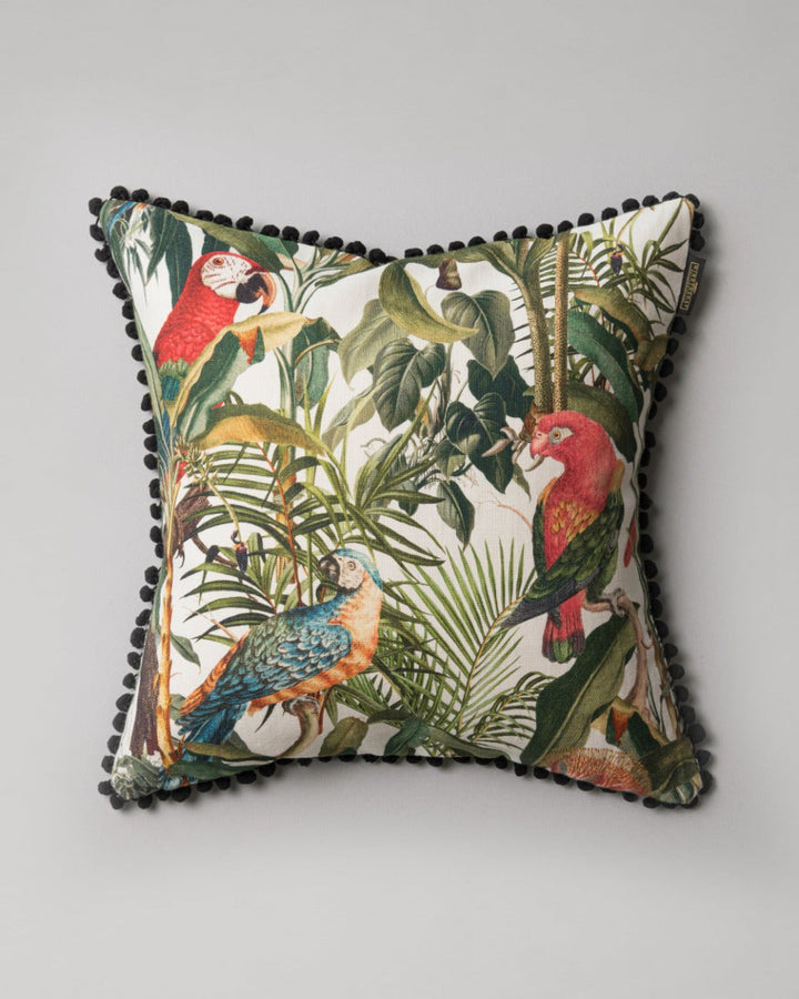 Parrots Of Brasil linen pillow by Mind the Gap (LC40017), view 2