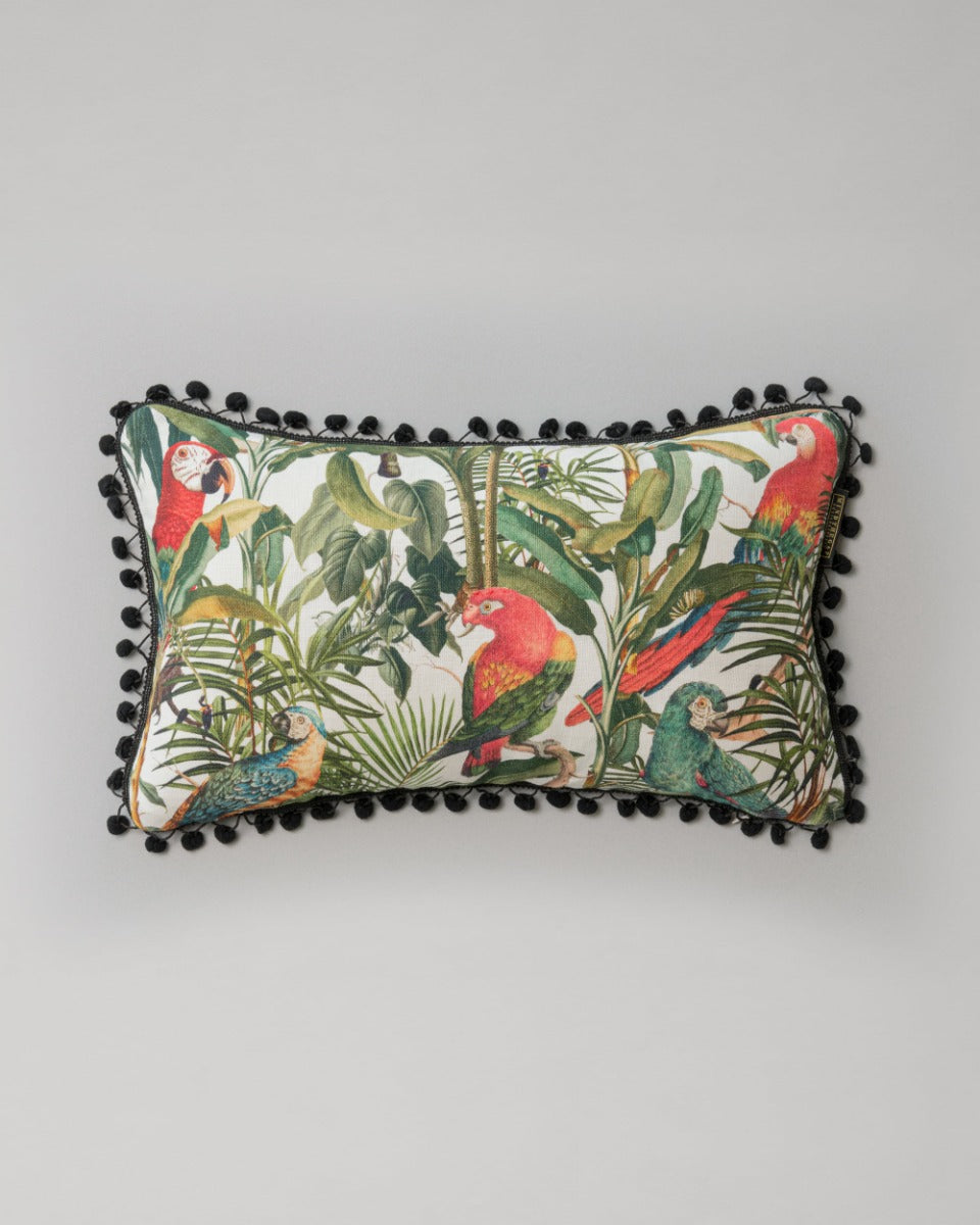 Parrots Of Brasil linen pillow by Mind the Gap (LC40025), view 2
