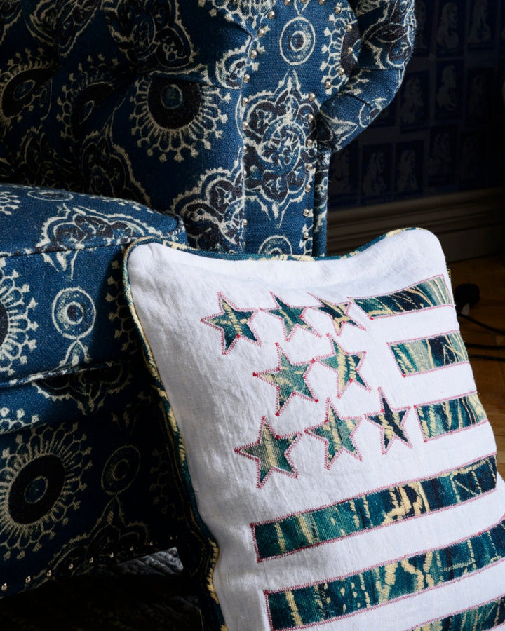 Stars And Stripes linen pillow by Mind the Gap (LC40030), view 5