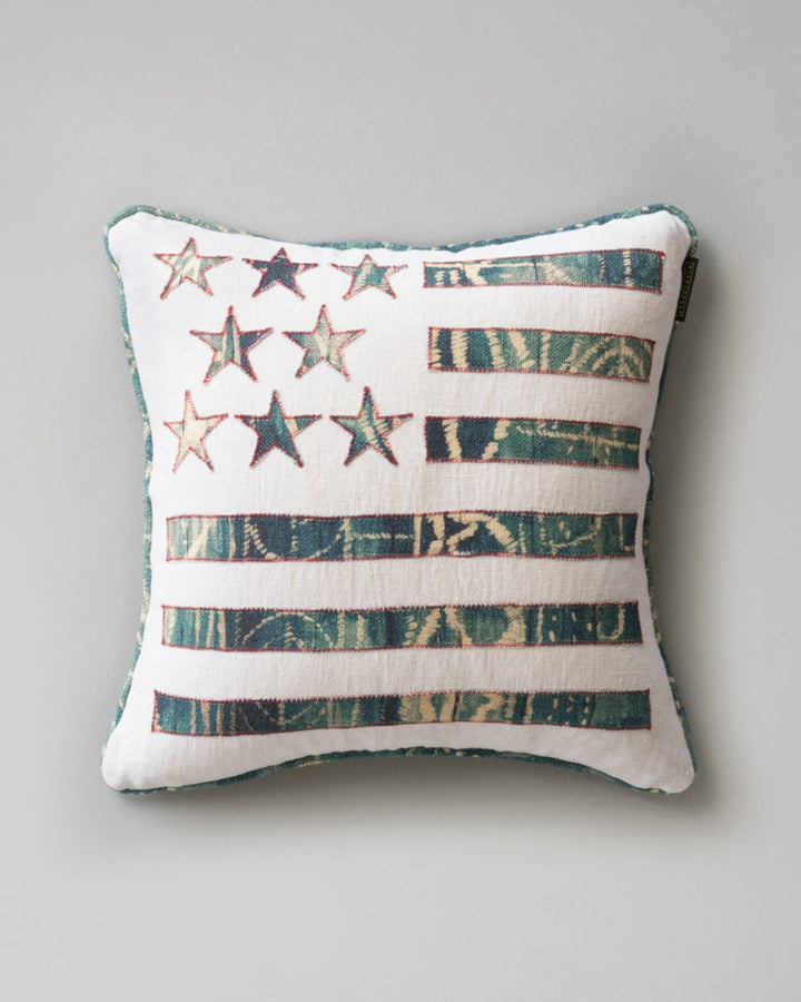 Stars And Stripes linen pillow by Mind the Gap (LC40030), front