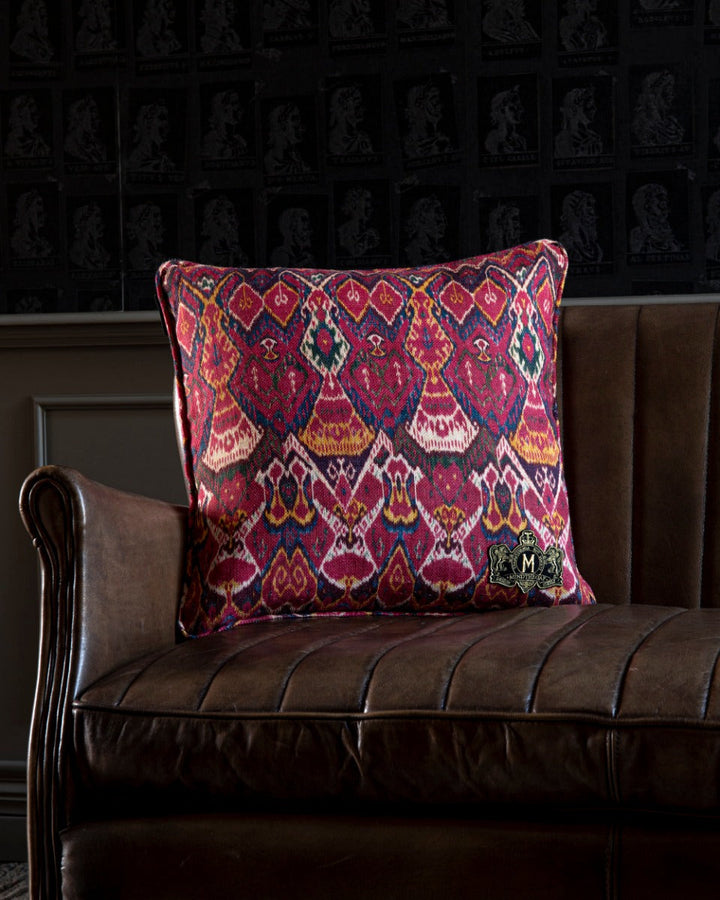 Uzbek Ikat linen pillow by Mind the Gap (LC40037), view 4