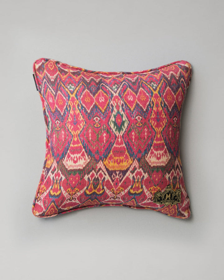 Uzbek Ikat linen pillow by Mind the Gap (LC40037), front