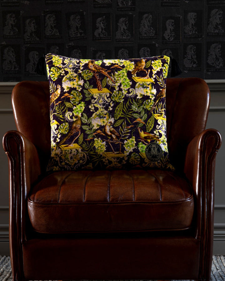 La Voliere velvet pillow by Mind the Gap (LC40053), view 4