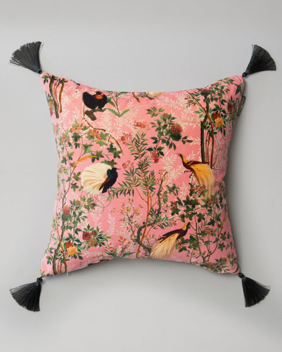 Royal Garden Pink velvet pillow by Mind the Gap (LC40055), view 2