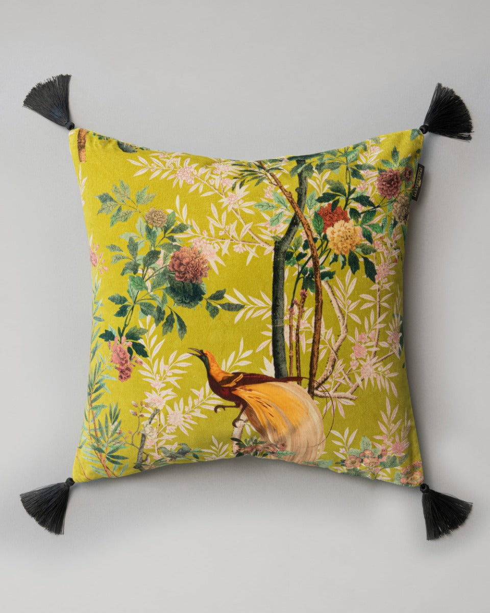 Royal Garden velvet pillow by Mind the Gap (LC40056), back
