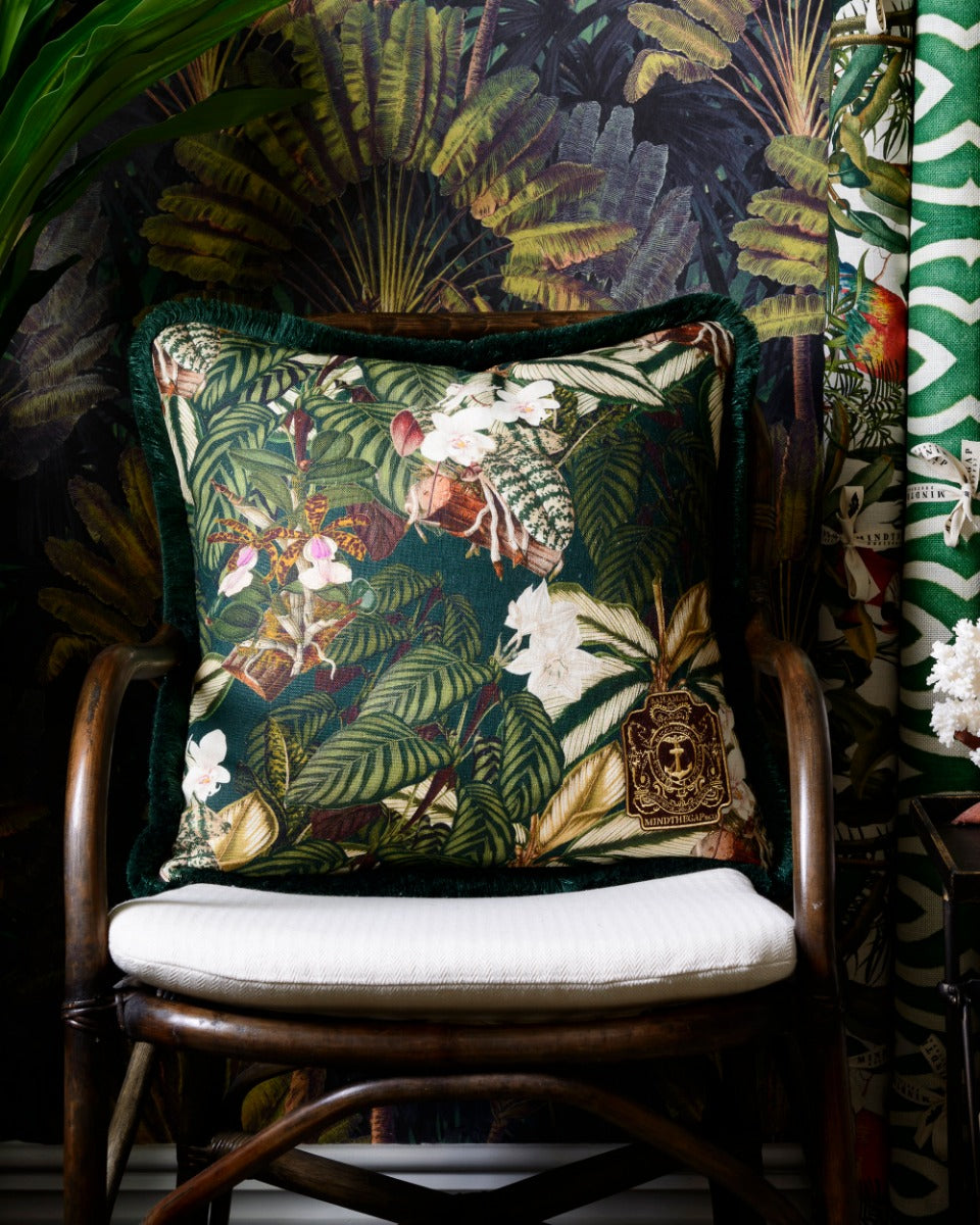 Orchid Bloom pillow by Mind the Gap (LC40072), view 4