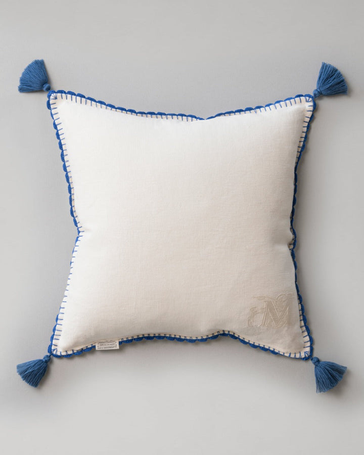 Folk Embroidery linen embroidered pillow by Mind the Gap (LC40080), view 2