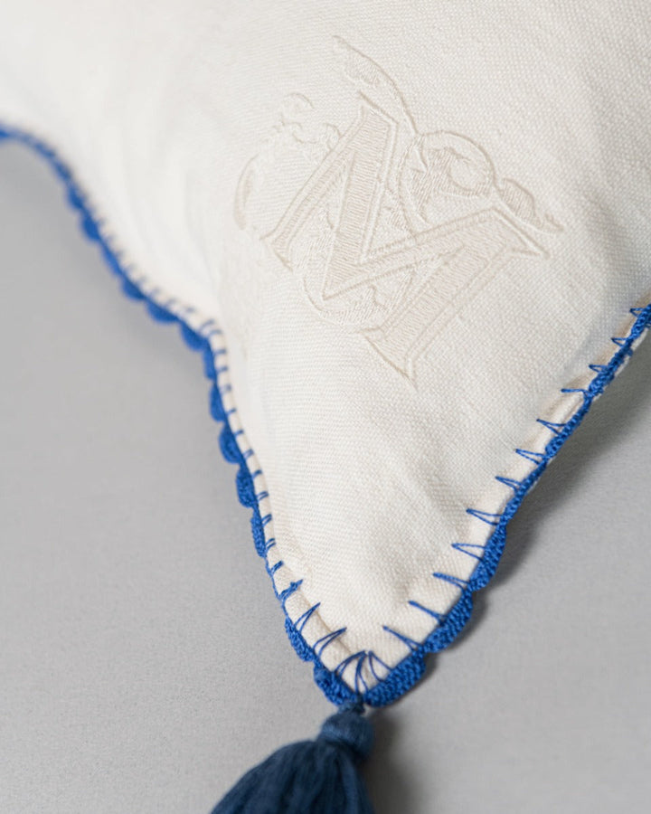 Folk Embroidery linen embroidered pillow by Mind the Gap (LC40080), view 4