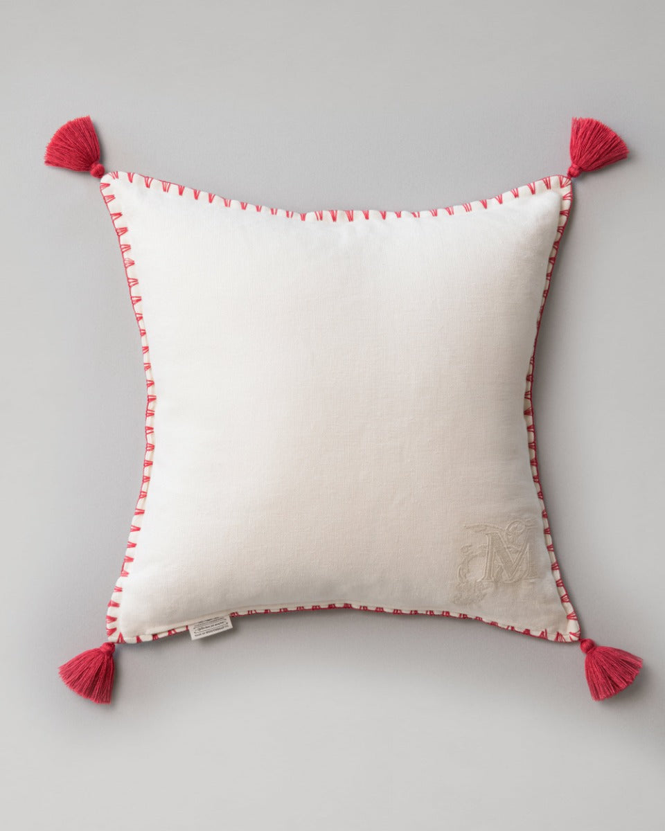 Horse Parade linen embroidered pillow by Mind the Gap (LC40081), view 2