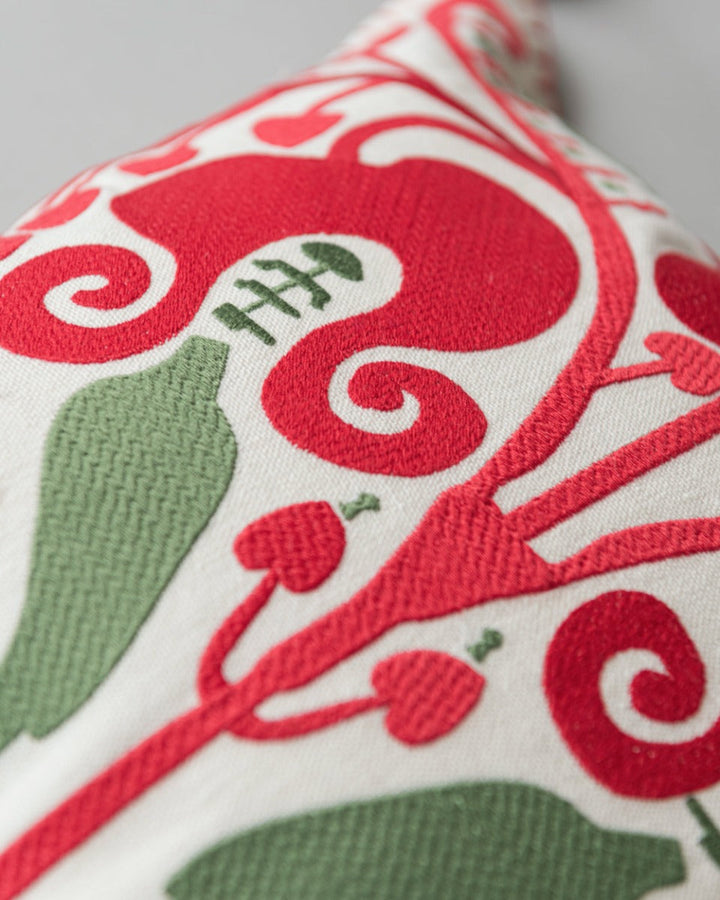 Transylvanian Suzani linen embroidered pillow by Mind the Gap (LC40083), view 4