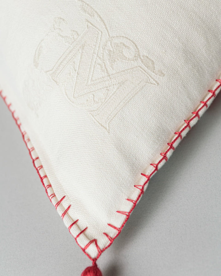 Transylvanian Suzani linen embroidered pillow by Mind the Gap (LC40083), view 3