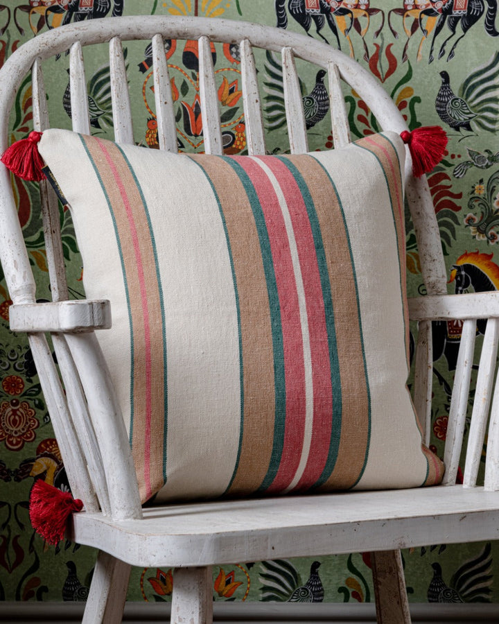 Herina Stripe heavy linen pillow by Mind the Gap (LC40095), view 4