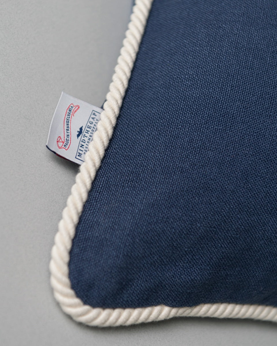 Ahoy! linen embroidered pillow by Mind the Gap (LC40103), view 4