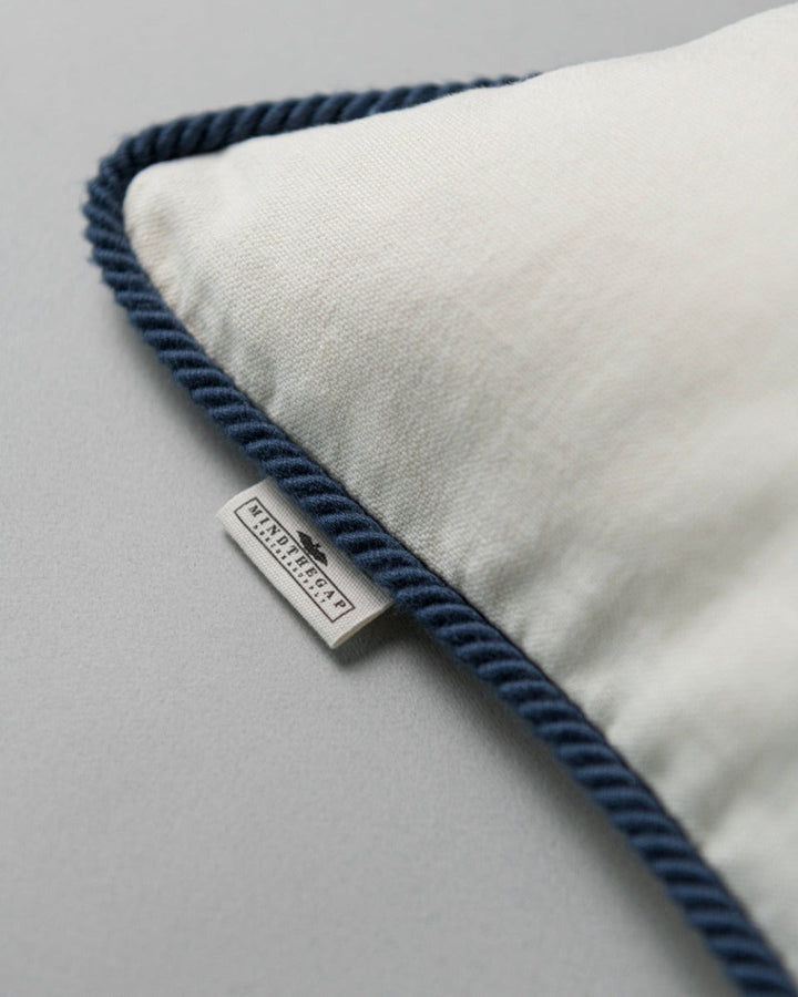 Voyage linen embroidered pillow by Mind the Gap (LC40105), view 4