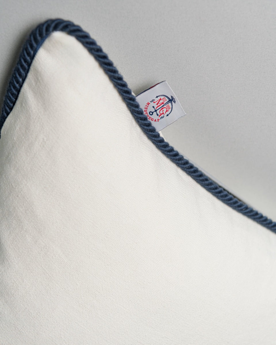MTG Yachting Club linen embroidered pillow by Mind the Gap (LC40107), view 4