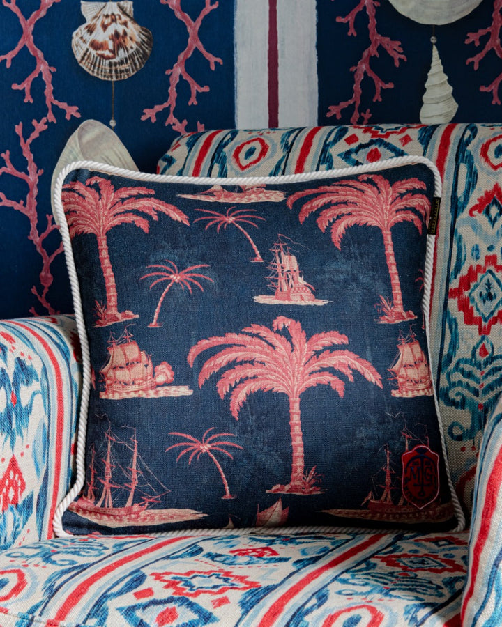 Aegean Indigo pillow by Mind the Gap (LC40109), view 6