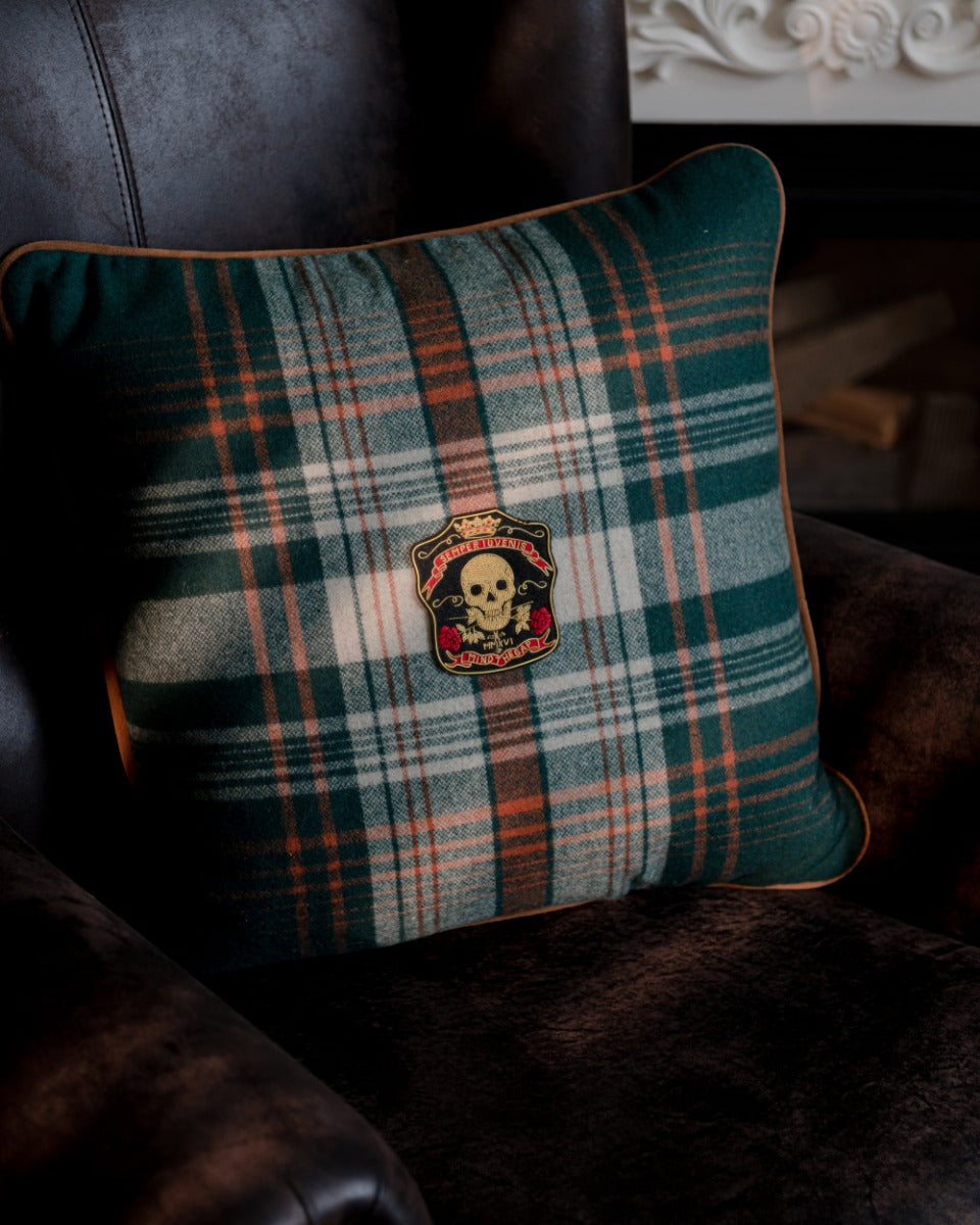 Monterey Plaid Green Wool pillow by Mind the Gap (LC40154), view 5