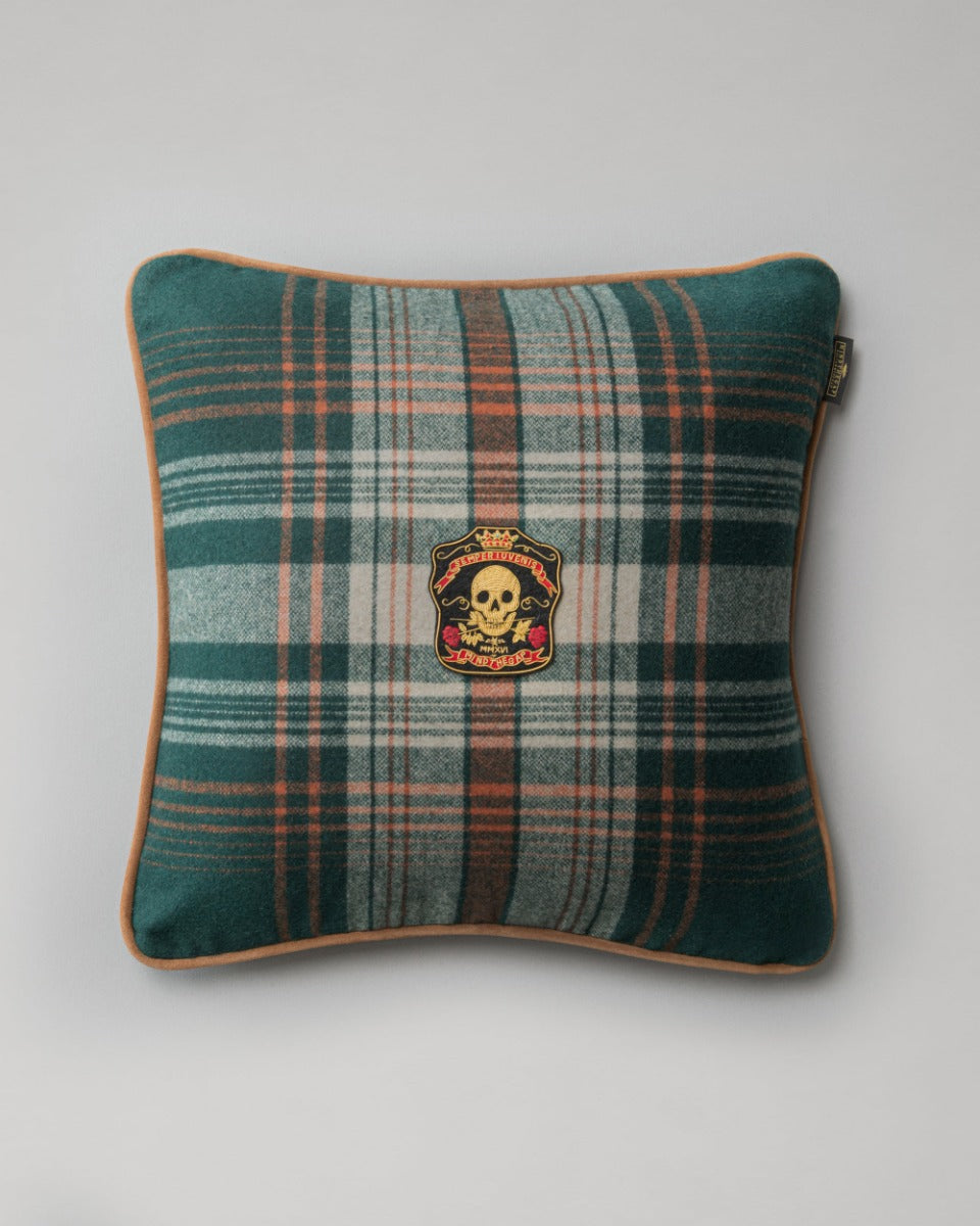 Monterey Plaid Green Wool pillow by Mind the Gap (LC40154), front
