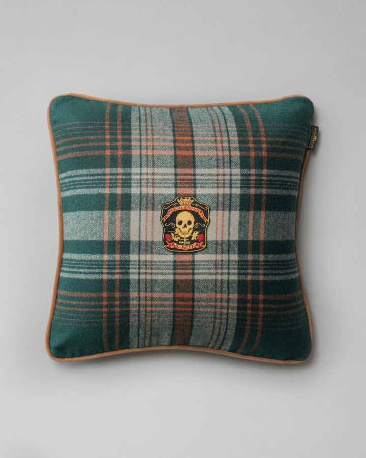 Monterey Plaid Green Wool pillow by Mind the Gap (LC40154), front