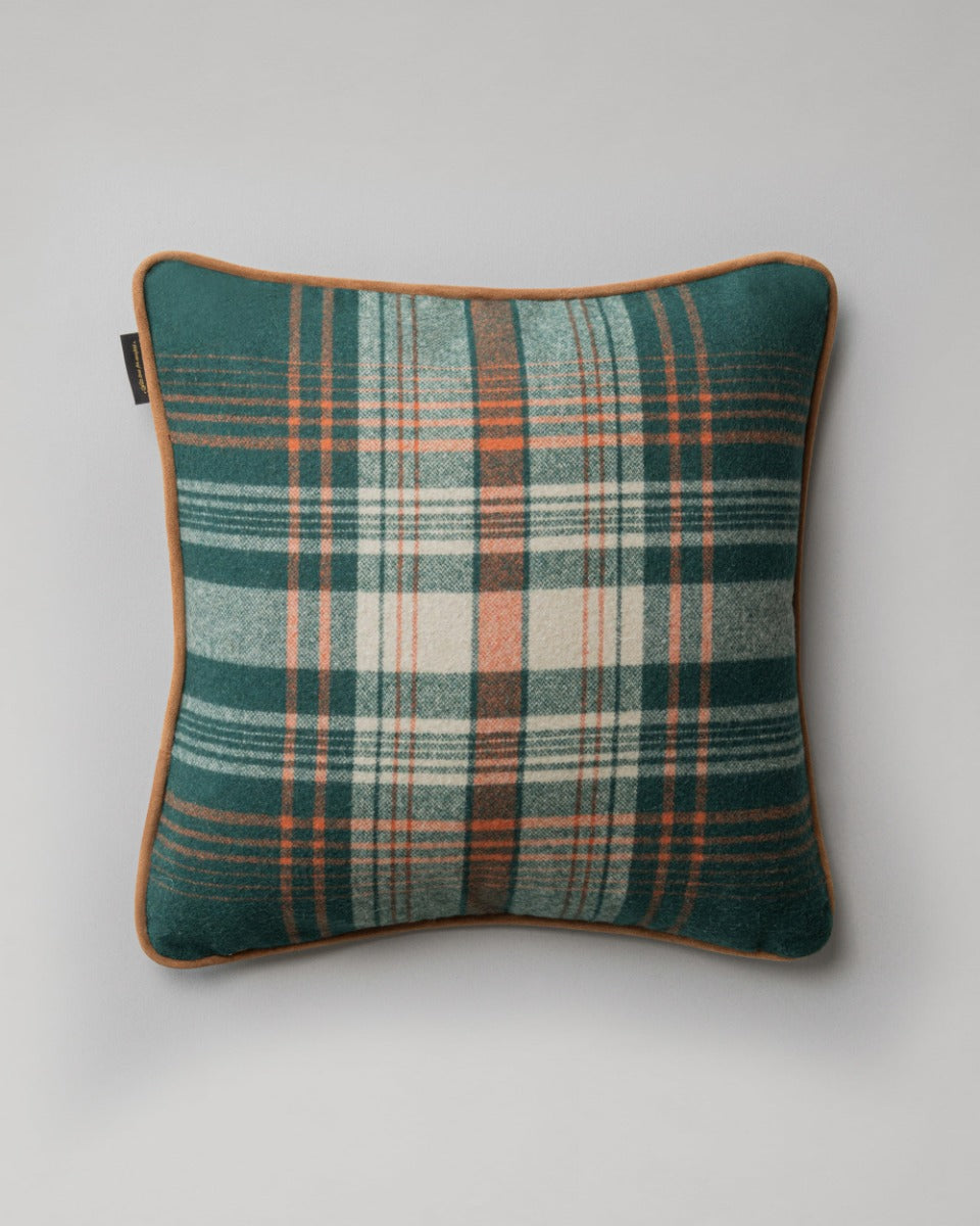 Monterey Plaid Green Wool pillow by Mind the Gap (LC40154), view 2