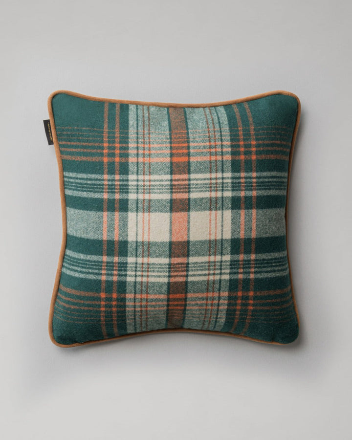 Monterey Plaid Green Wool pillow by Mind the Gap (LC40154), view 2