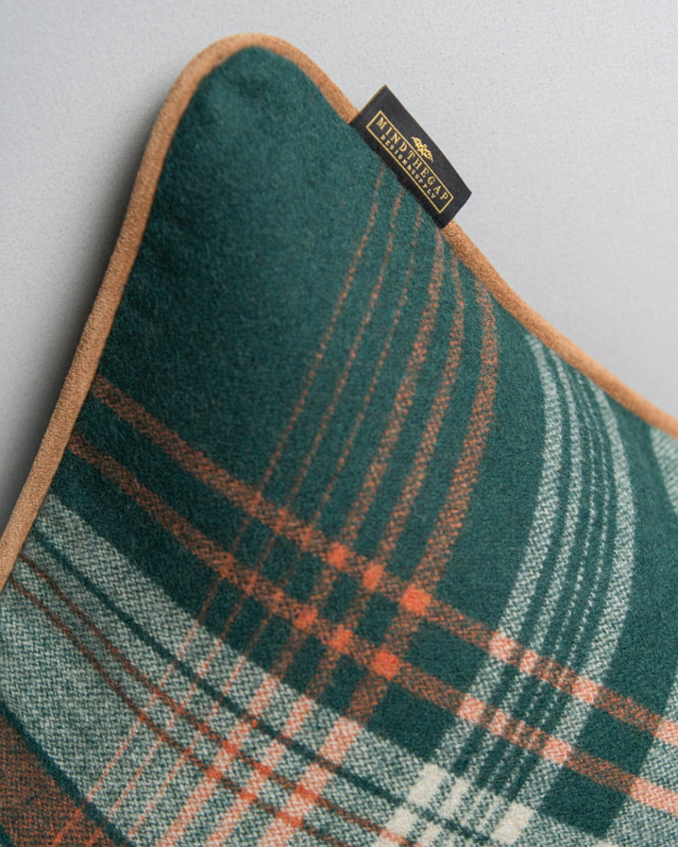 Monterey Plaid Green Wool pillow by Mind the Gap (LC40154), view 4