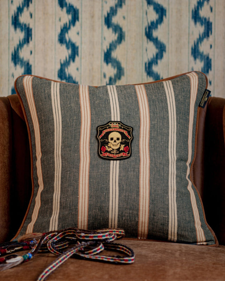 Oregon Stripes Denim washed pillow by Mind the Gap (LC40156), view 5