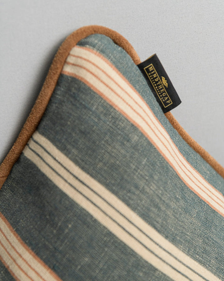 Oregon Stripes Denim washed pillow by Mind the Gap (LC40156), view 4