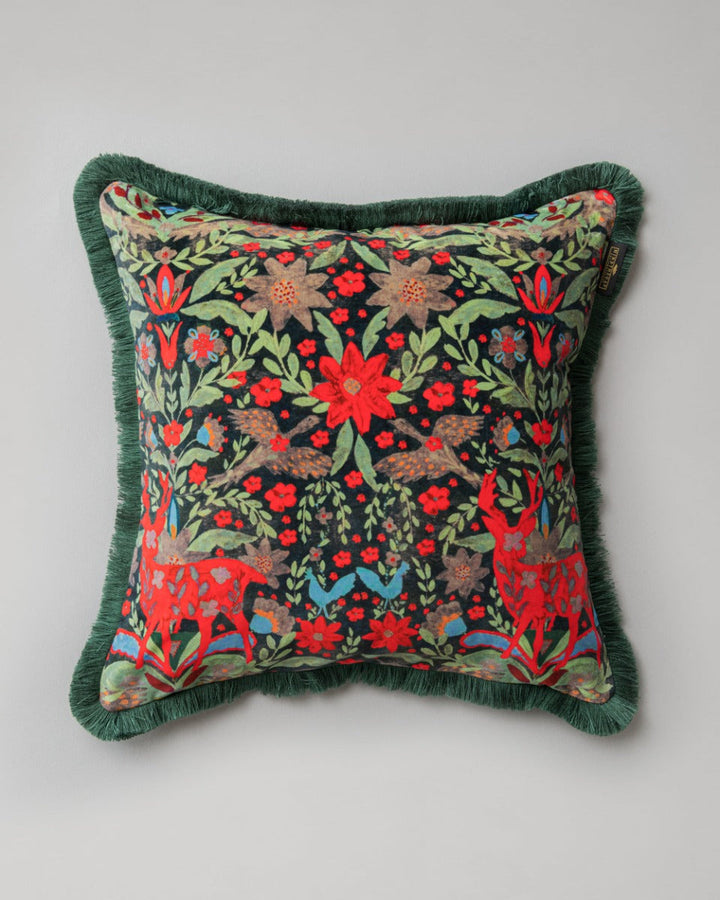 Der König Black velvet pillow by Mind the Gap (LC40202), front