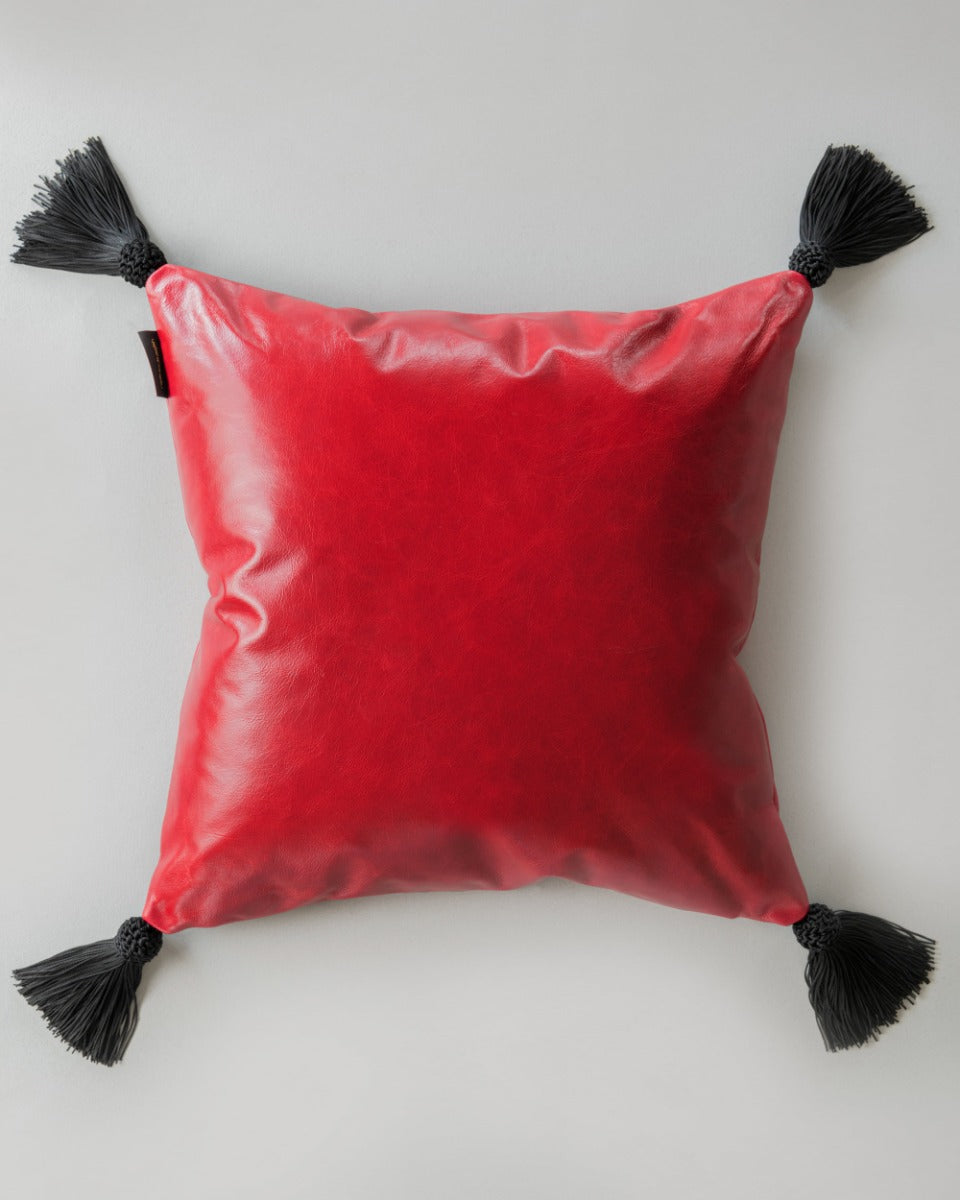 In Bocca Al Lupo Leather pillow by Mind the Gap (LC40210), view 2