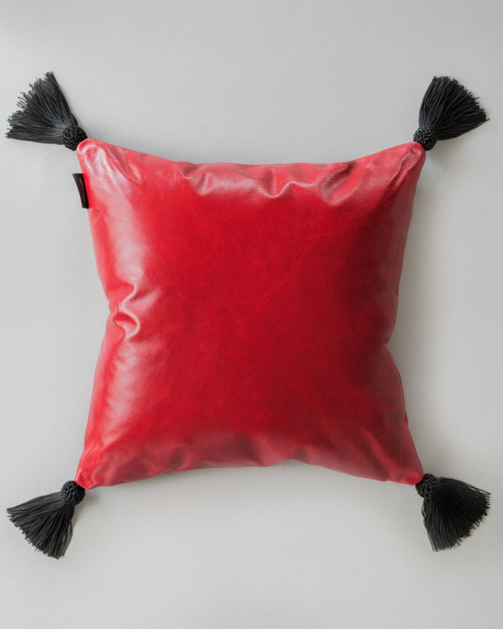 In Bocca Al Lupo Leather pillow by Mind the Gap (LC40210), view 2