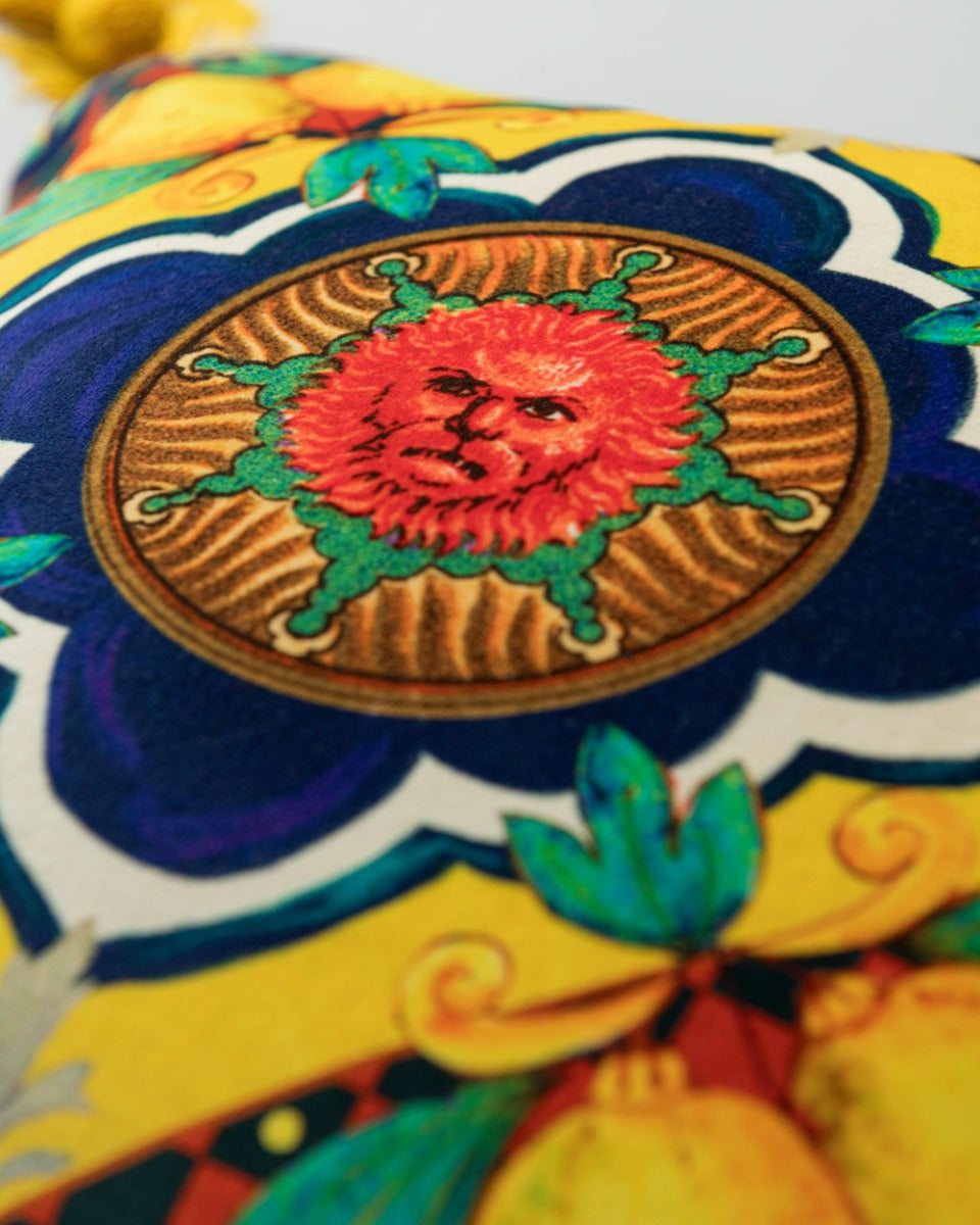 Amalfi Blue velvet pillow by Mind the Gap (LC40213), view 2